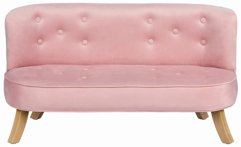 Cool &amp; Funny Somebunny Detská zamatová sedačka ružová - Biela, 17 +25 cm