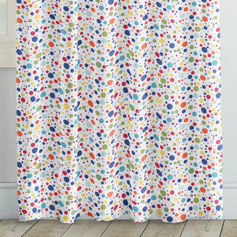 Goldea detský bavlnený záves - farebné bodky 180x140 cm