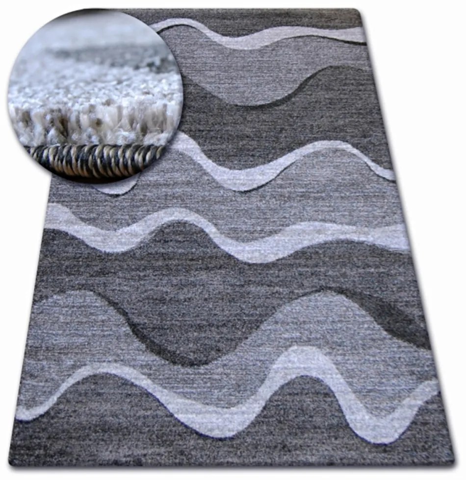 Kusový koberec Vlny sivý, Velikosti 120x170cm