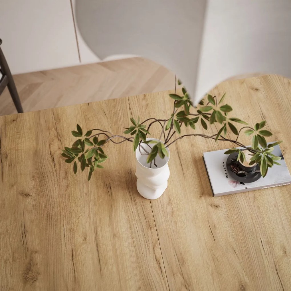 ROZKLÁDACÍ JEDÁLENSKÝ STÔL DANILO ČIERNY + DUB CRAFT ZLATÝ 140 / 195 cm + PAROS 02 STOLIČKY