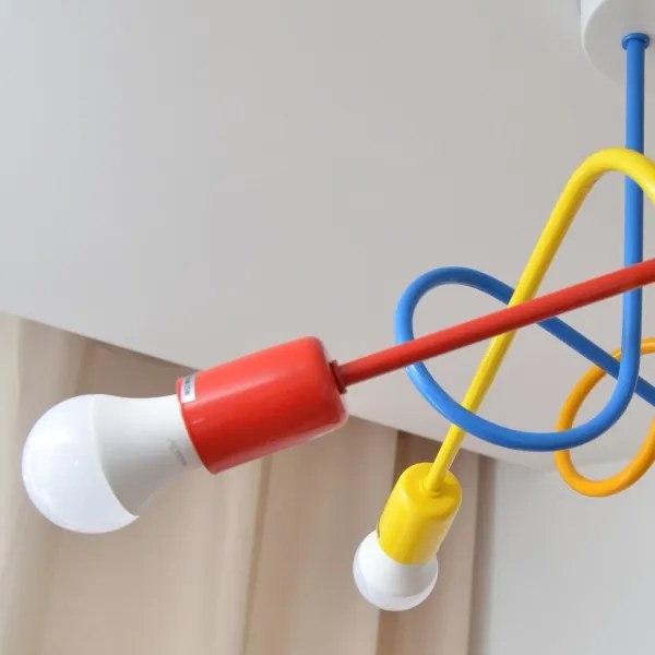 LED Detský prisadený luster OXFORD 5xE27/15W/230V