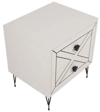 Nočný stolík LUNA 50x55 cm biela