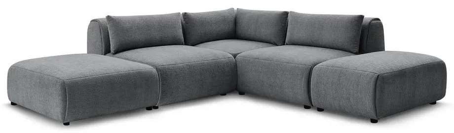 Sivá rohová pohovka (variabilná) Jeanne – Bobochic Paris