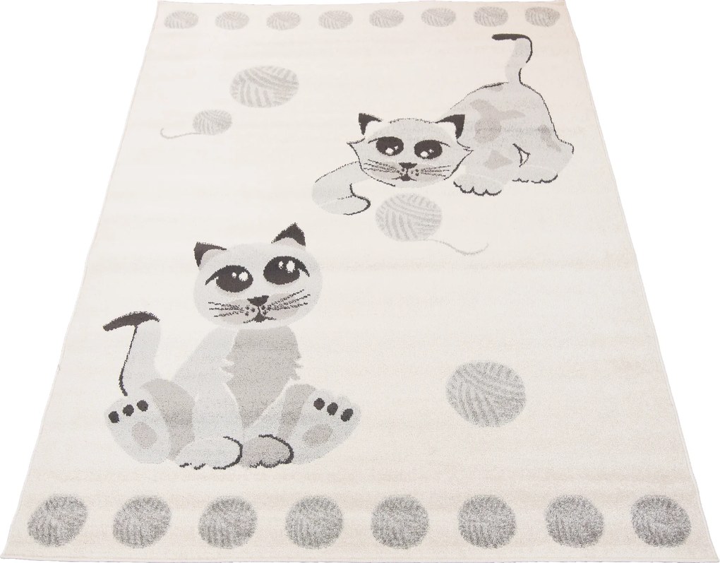 TA Koberec H318A BIELA/ŠEDÁ HAPPY FBA