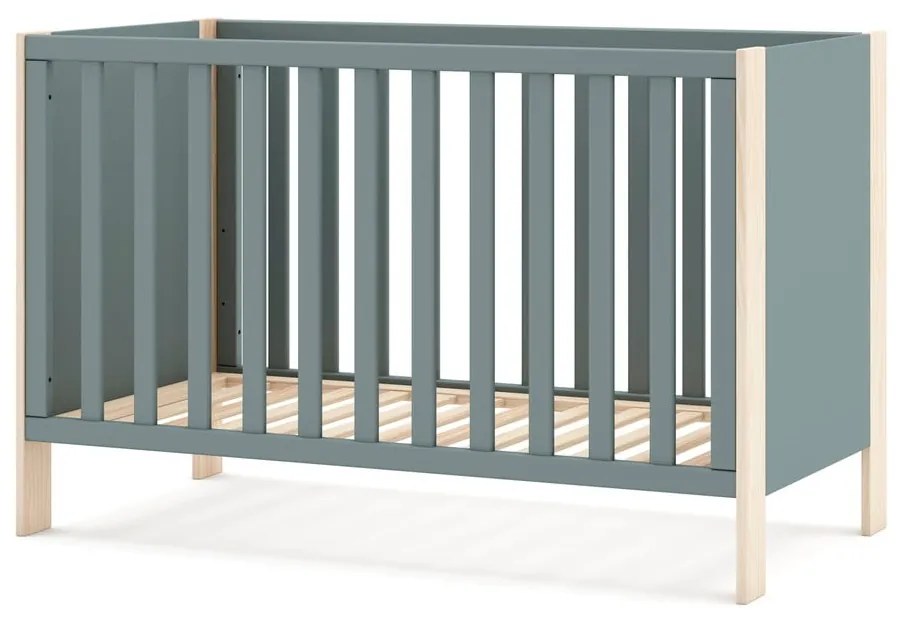 Postieľka 60x120 cm v prírodnej farbe/sivozelená Esteban – Marckeric