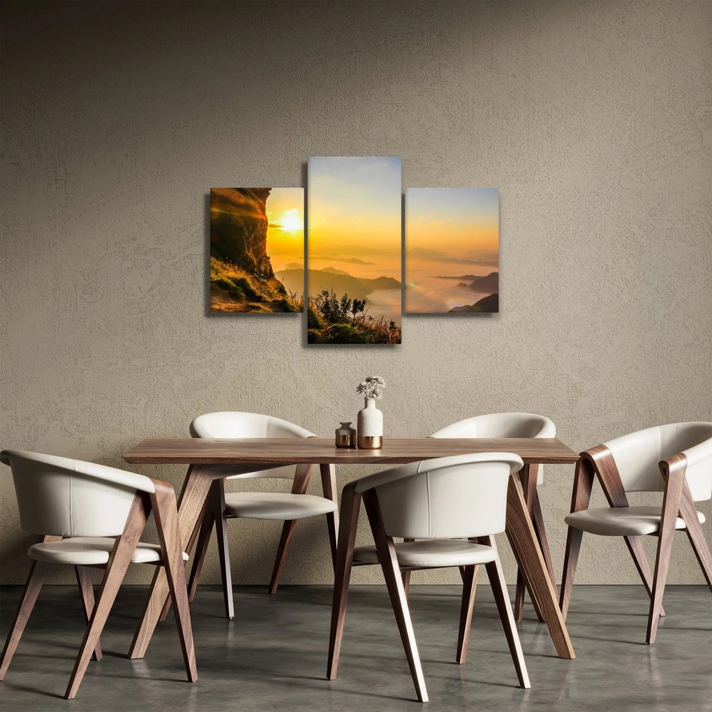 Obraz údolia v rannej hmle (90x60 cm)