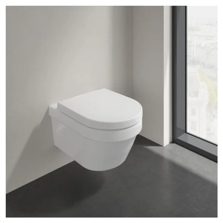 Villeroy & Boch Architectura - WC sedátko s poklopom, QuickRelease, SoftClose, alpská biela 98M9C101
