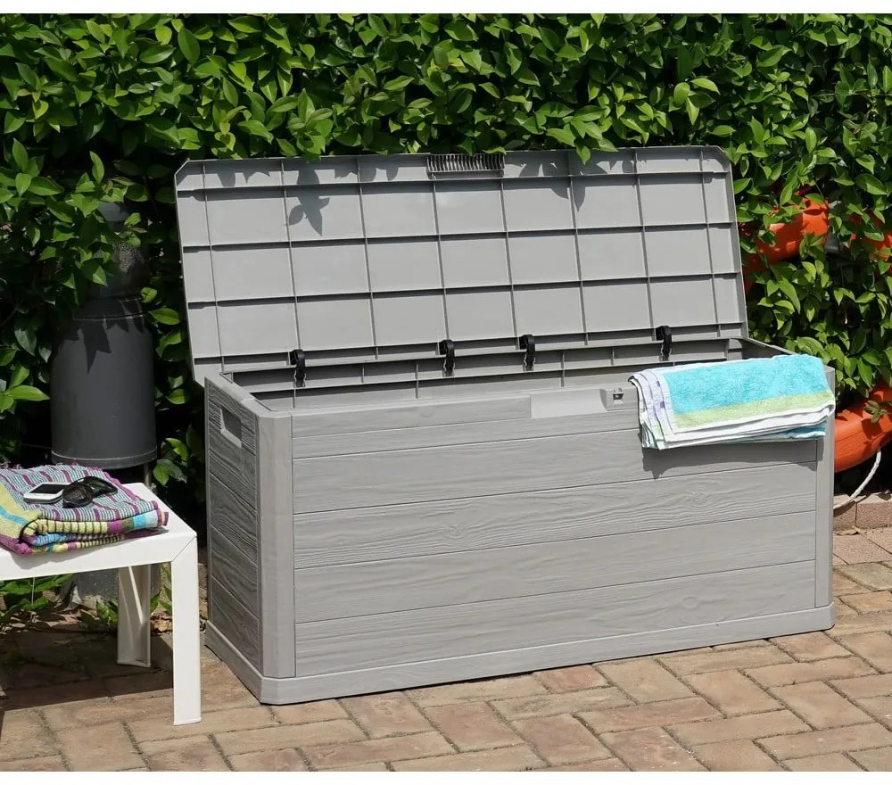 Béžový záhradný úložný box Woodys – Toomax