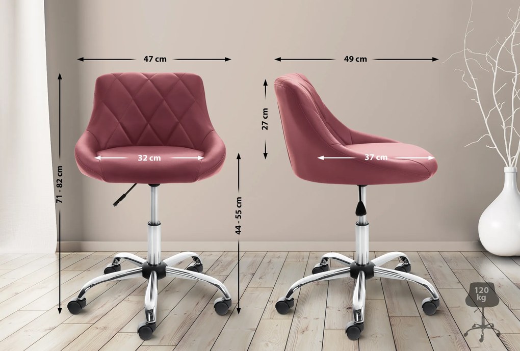 Pracovná stolička Lazio koženka - bordová