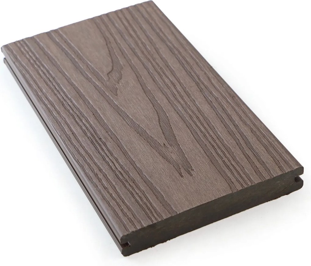 Terasové dosky WPC koextrudované, plný profil, 140 × 23 × 2850 mm, 4 ks, rosewood
