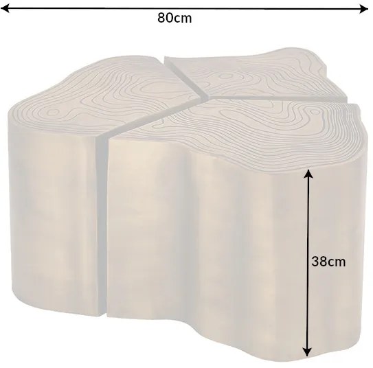 Stolík Organic Orient 80cm mosadz