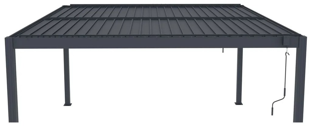 G21 Bioklimatická pergola Austin 4x4 m, antracitová hliníková