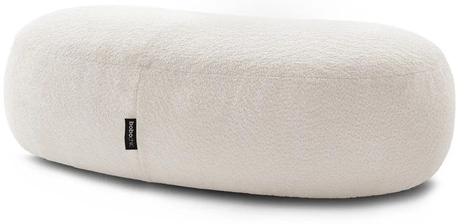 Biela podnožka z textílie bouclé Saint-Germain – Bobochic Paris
