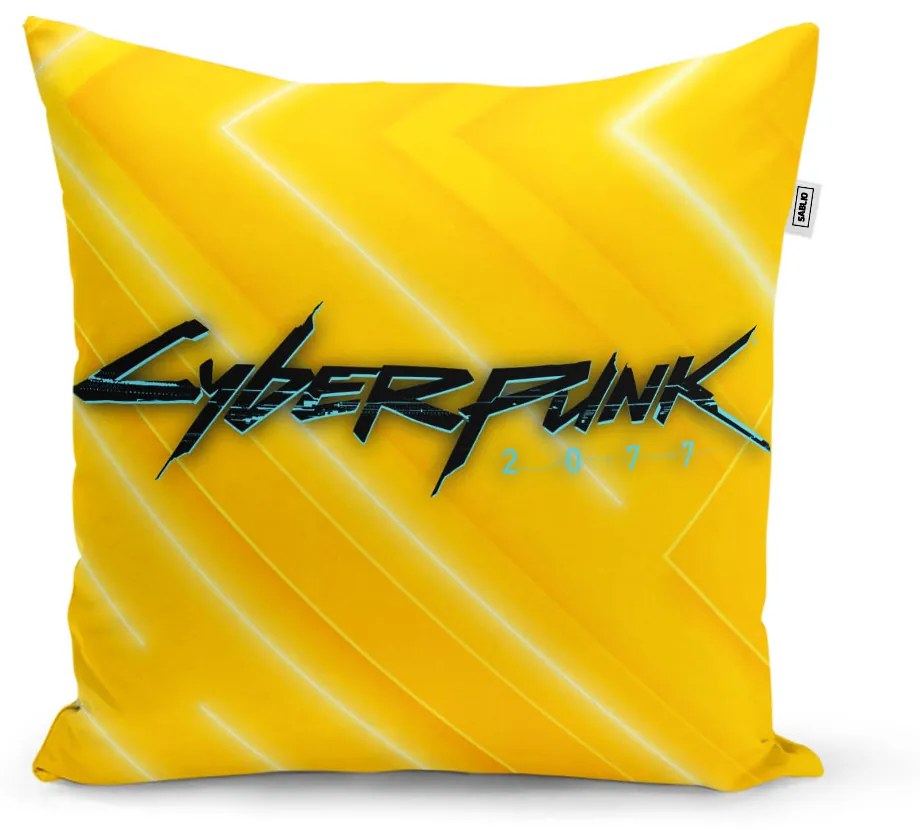 Sablio Vankúš Cyberpunk 2077 Žltý - 60x60 cm
