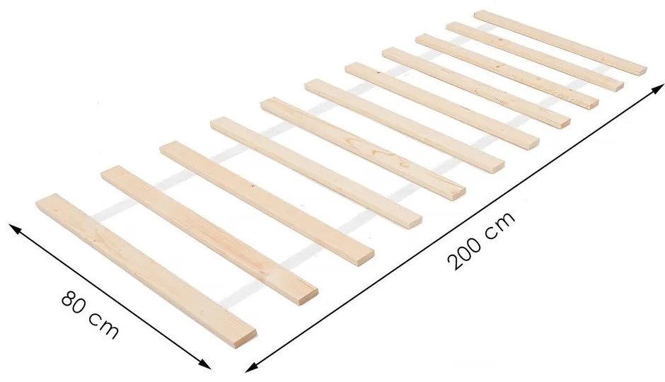 SPRINGOS Drevený rošt postele 80x200 cm DECHLAND BF0002