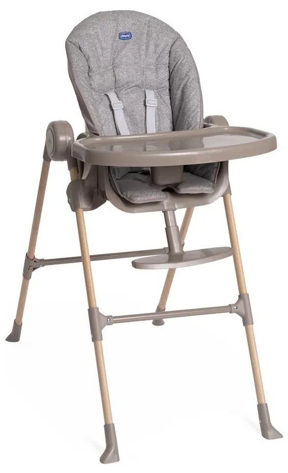 Chicco - Detská jedálenská stolička Polly Essential - šedá/hnedá