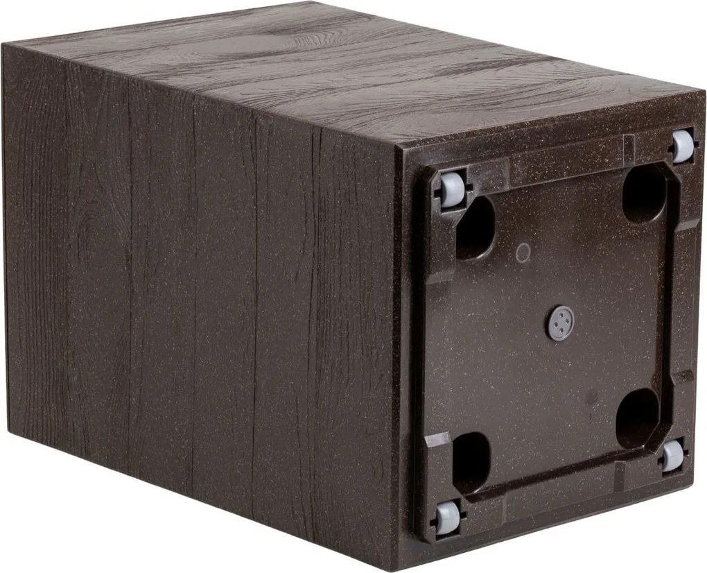 Květináč na kolečkách BETONIQUE 60x40 cm espresso hnědý