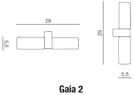 Dizajnové nástenné svietidlo Gaia 2
