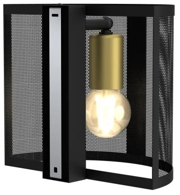 Nástenné svietidlo KAGA 1xE27/60W/230V čierna/zlatá