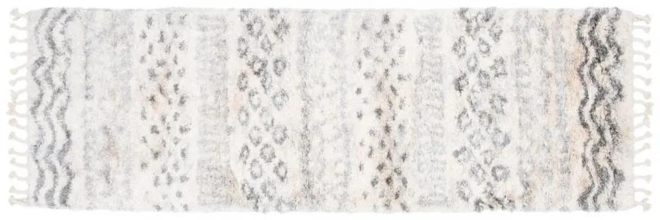 Kusový koberec shaggy Alsea krémový atyp 80x250cm