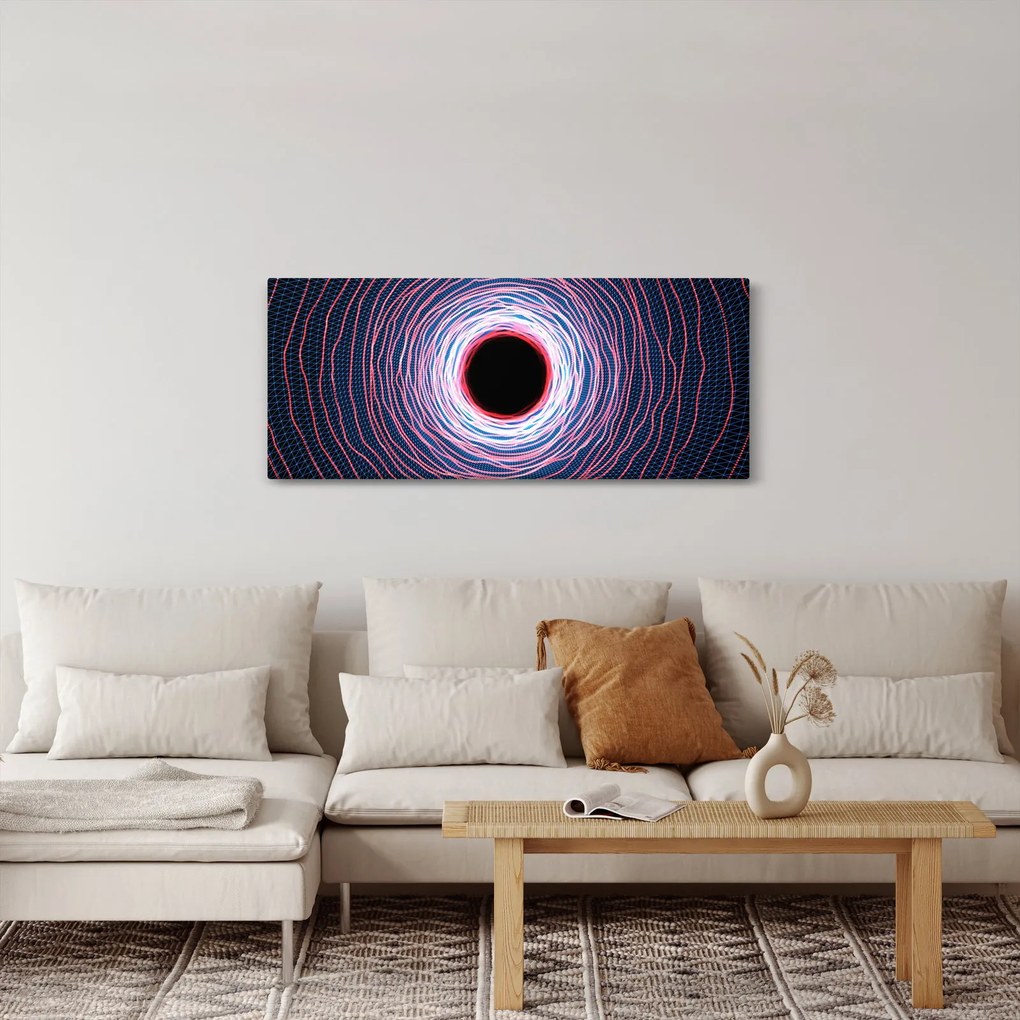 Obraz abstrakcie kruhu (120x50 cm)