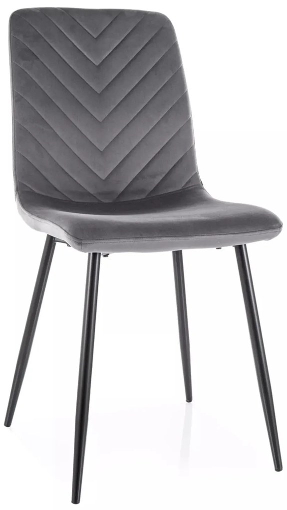 Stolička Daren Velvet sivá