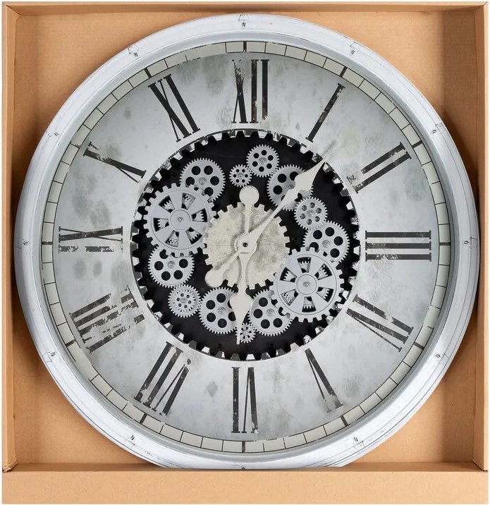 DEKORATÍVNE HODINY 86 ⌀ 72X8CM BIELE