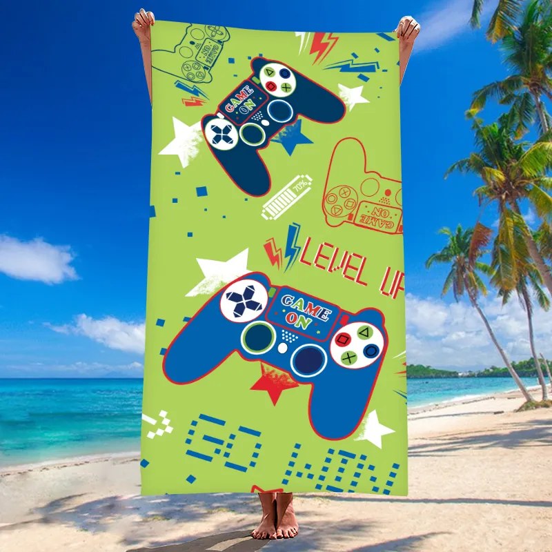 Plážová osuška GO WIN 100x180 cm zelená, 100% mikrovlákno