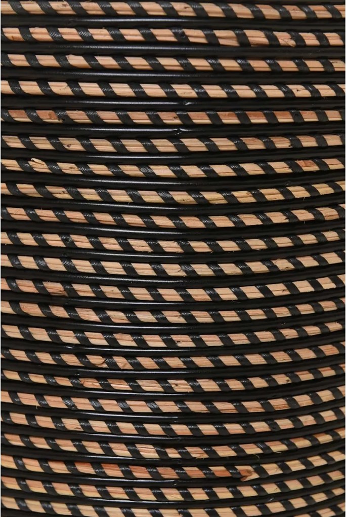 Interiérový kvetináč MASTELLO, ratan, 24x24 cm, natur/čierna