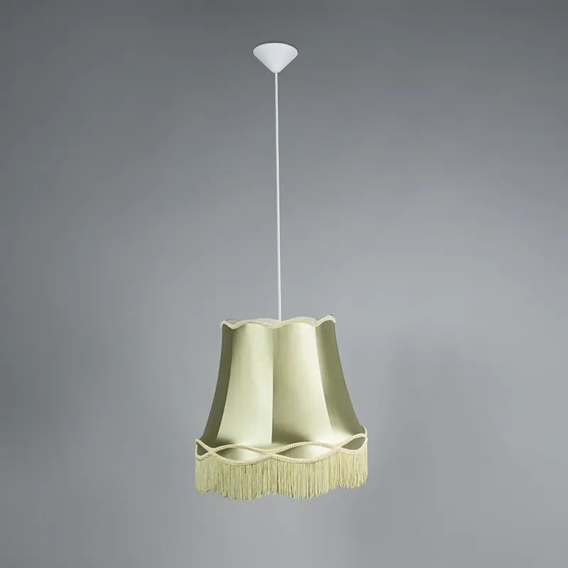 Sada 4 retro závesných svietidiel zelená 45 cm - Granny