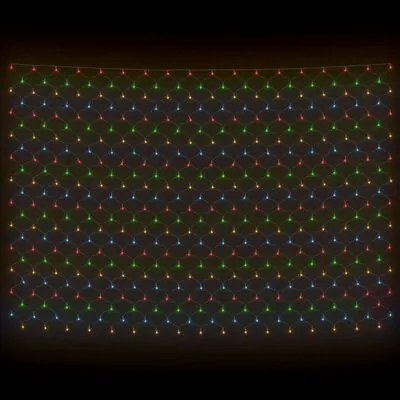 vidaXL Vianočná svetelná sieť farebná 3x3 m 306 LED interiér exteriér
