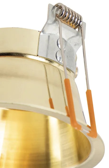 Sada 6 moderných zapustených bodových svetiel zlatá - Dept