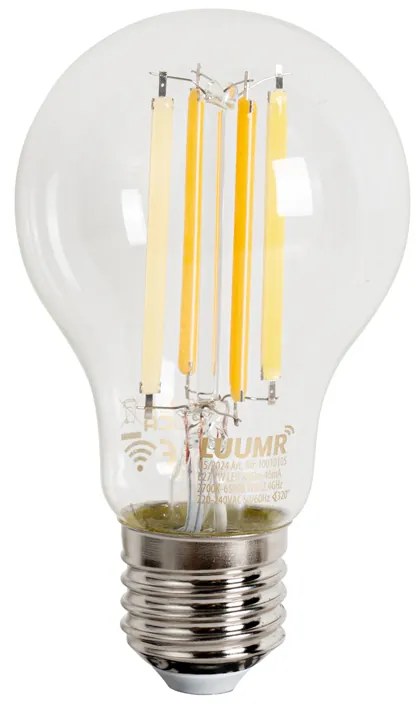 Sada 5 inteligentných stmievateľných LED žiaroviek E27 A60 číra 7W 806 lm 2700-6500K