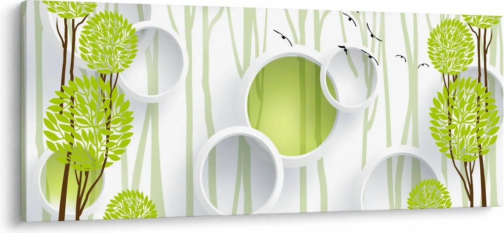 Obraz abstrakcie so stromami (120x50 cm)