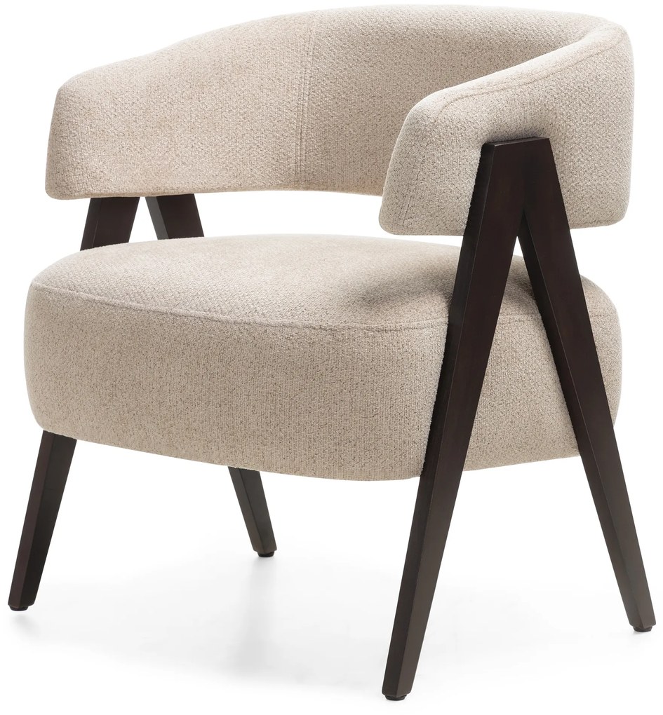 Béžové dizajnové kreslo MIZU