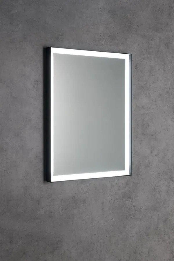 Sapho Sapho, SORT zrkadlo s LED osvetlením 60x80cm, bezdotykový IR senzor, 2700-6500K, čierna mat, ST080S
