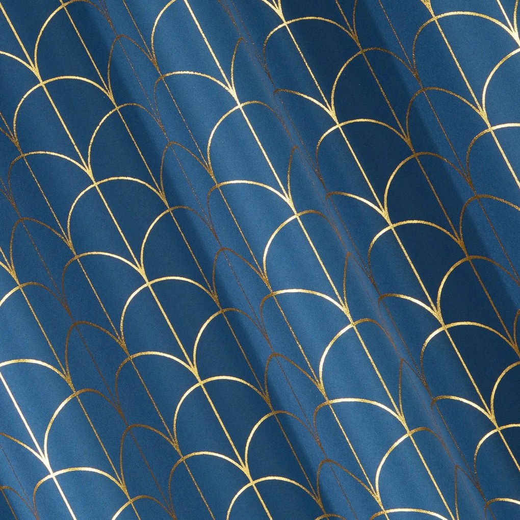 ZÁVES NA KRÚŽKOCH CANDE 140X250 CM NÁMORNÍCKA MODRÁ