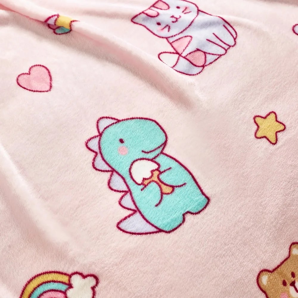 Ružová fleecová detská deka 130x170 cm Forever Together – Catherine Lansfield