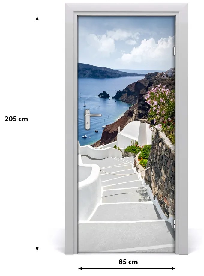 Fototapeta samolepiace na dvere Santorini Grécko 85x205 cm