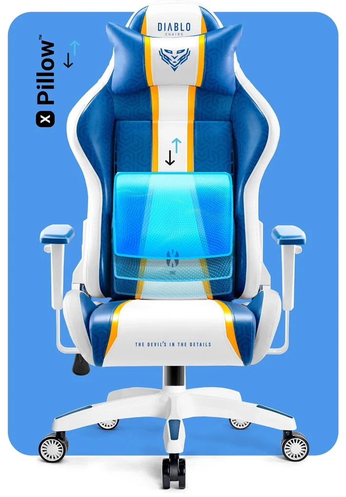 Herné Kreslo Diablo X-One 2.0 Small: Aqua Blue