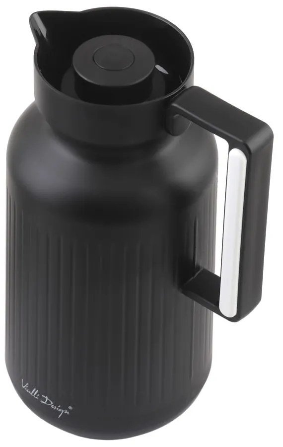 Matne čierna termoska 1 l Lungo – Vialli Design