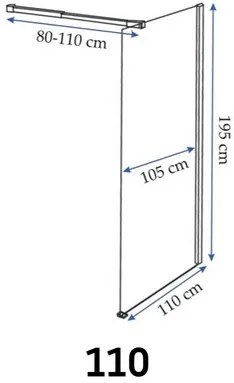 REA WALK-IN AERO 110 transparent