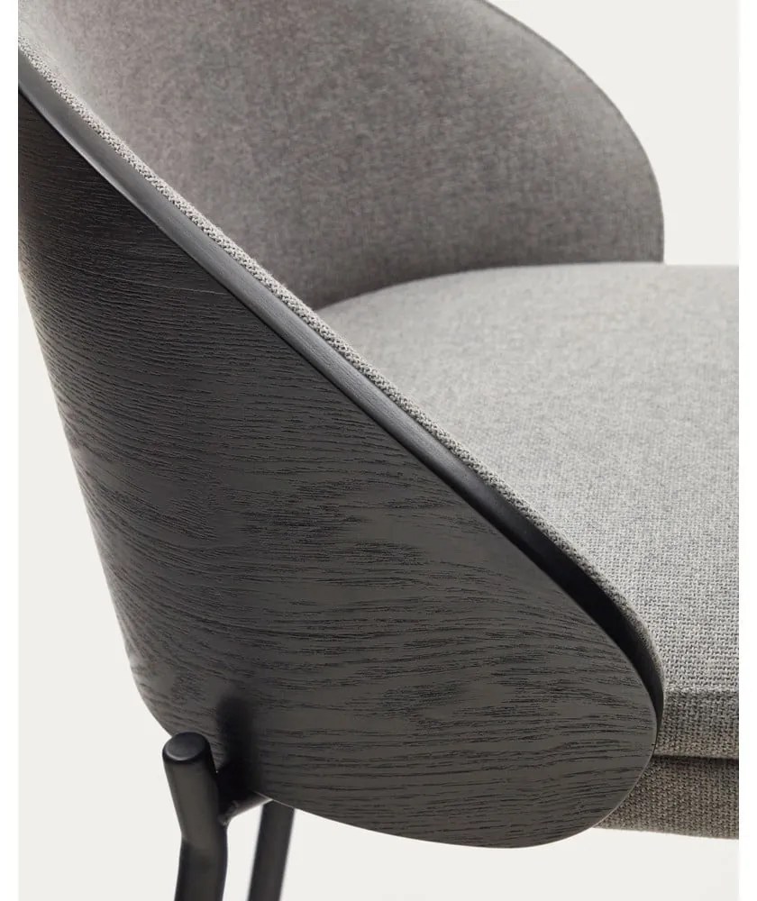 Čierno-sivá barová stolička (výška sedadla 65 cm) Eamy – Kave Home