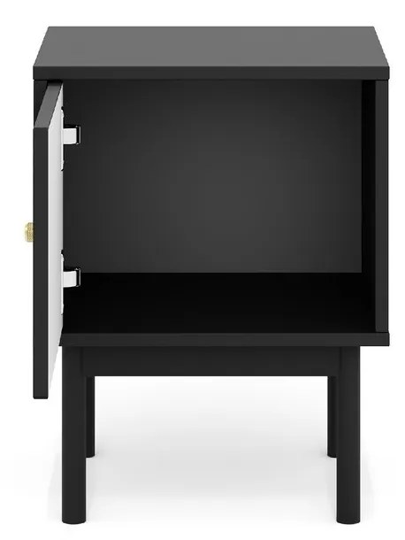 Nočný stolík Mazoma 41 cm čierny/zlatý