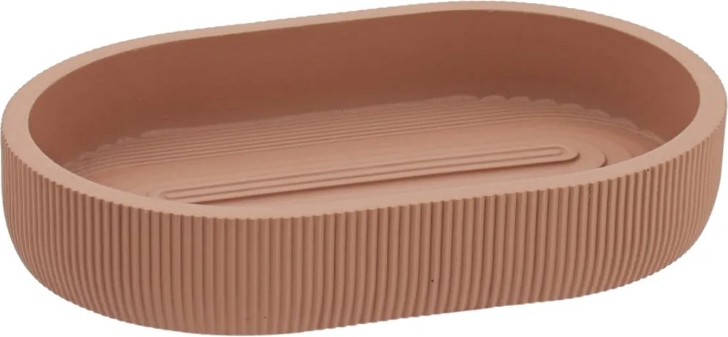 Sada kúpeľňových doplnkov Elya, púdrová/s čiernymi prvkami