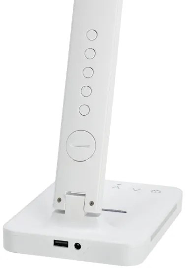 LED Stm. lampa s bezdr. nab. QI, displejom a USB portom LED/7W/230V 3000-6000K