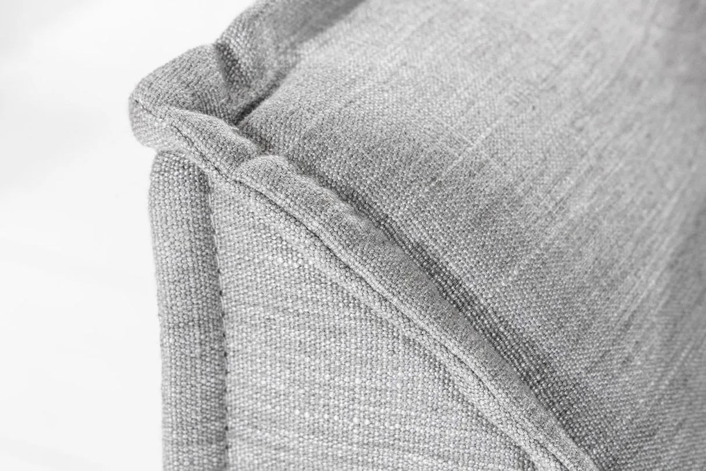 Rohová sedačka HEAVEN 255 cm ľanová látka sivá