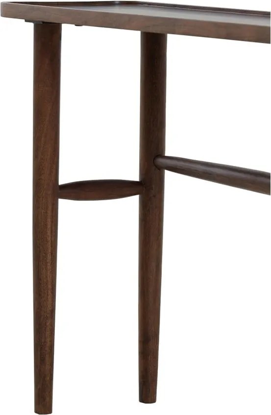 Hnedý konzolový stolík z masívu akácie 30x140 cm Qiano – Light & Living