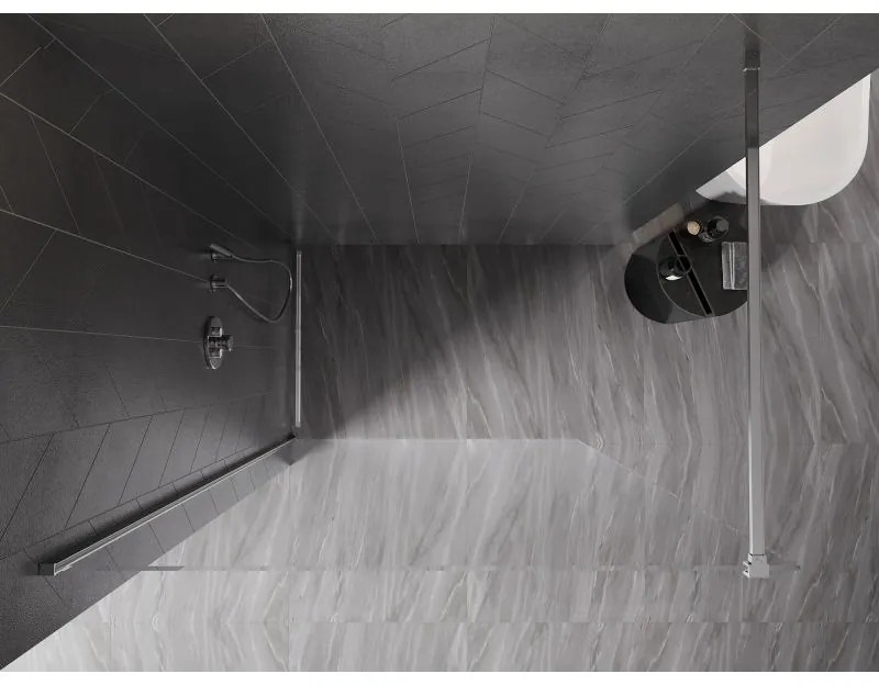 Mexen, Mexen Kioto-X sprchová stena 80 x 200 cm, 10 mm priehľadná, chróm - 800-080-101-01-00-X