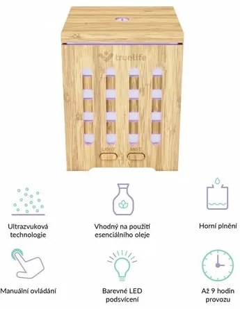 TrueLife AIR Diffuser D7 Bamboo aróma difuzér